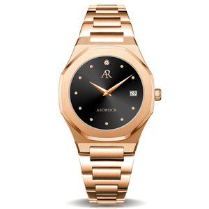 Asorock Watches Rosegold/Black Goddess Womens watch | Unique watch